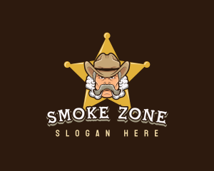 Cowboy Sheriff Vapor logo design