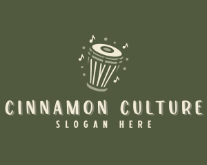 Cultural Drum Music Note logo