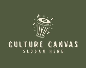 Cultural Drum Music Note logo