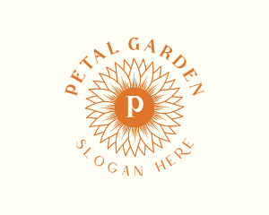 Organic Sunflower Plant logo design