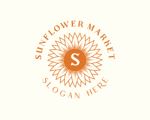 Organic Sunflower Plant logo