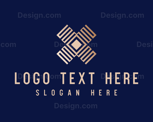 Geometric Modern Letter X Logo