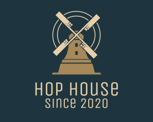 Vape Windmill House logo design