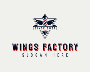 Winged Barbers Pole logo