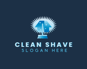 Broom House Cleaning logo design