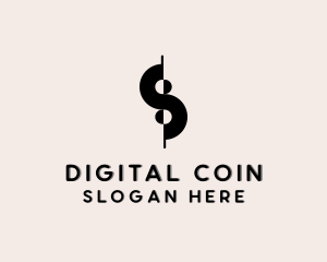 Digital Currency Bitcoin Letter S logo