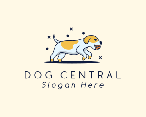 Playing Dog Pet logo design