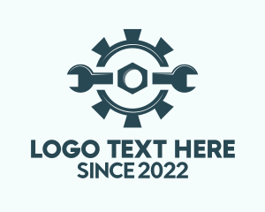 Blue  Cog Wheel Wrench  logo