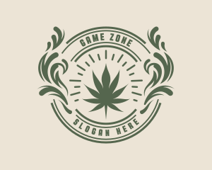 Marijuana Leaf Plant logo