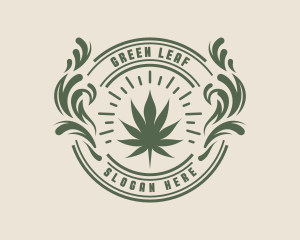 Marijuana Leaf Plant logo design