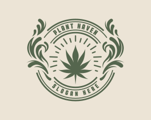 Marijuana Leaf Plant logo design