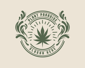 Marijuana Leaf Plant logo design