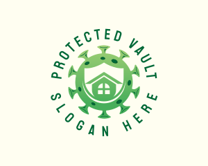 Virus Home Bacteria logo design