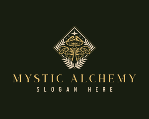 Psychedelic Mystic Mushroom logo design