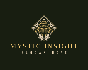 Psychedelic Mystic Mushroom logo design