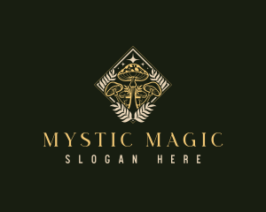 Psychedelic Mystic Mushroom logo design