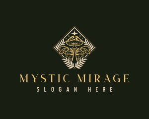 Psychedelic Mystic Mushroom logo design