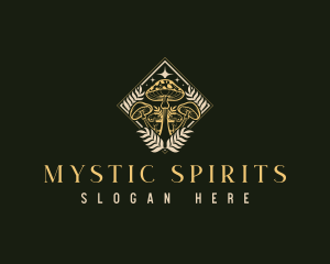 Psychedelic Mystic Mushroom logo design