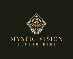 Psychedelic Mystic Mushroom logo design