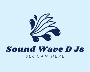 Water Wave Droplet logo design