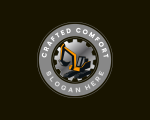 Excavator Gear Machine Logo