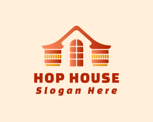 Asian House Roof logo design