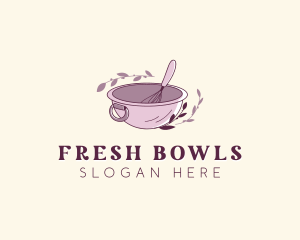 Whisk Mixing Bowl logo design