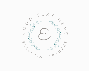 Luxury Natural Floral Wreath logo design