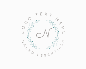 Luxury Natural Floral Wreath logo design