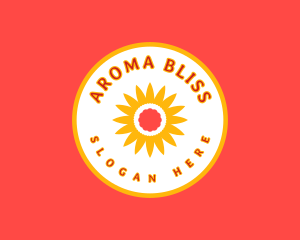 Retro Flower Aroma logo design