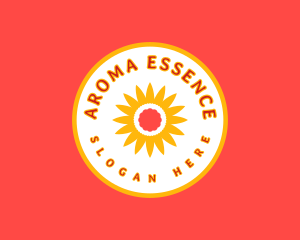 Retro Flower Aroma logo design