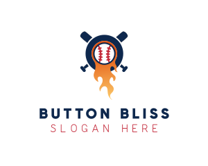 Baseball Sport Flame  logo design