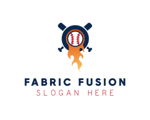 Baseball Sport Flame  logo design