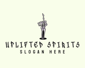 Skeleton Dirty Finger logo design