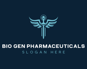 Caduceus Medicine Health logo design