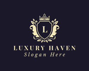 Luxury Crown Shield logo design