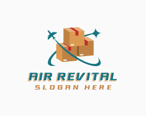 Import Box Package Air Logistics logo design