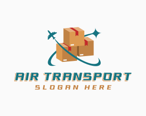 Import Box Package Air Logistics logo design