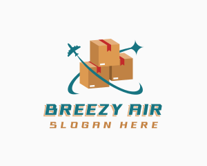 Import Box Package Air Logistics logo design