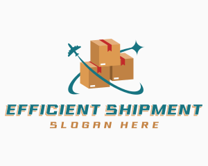 Import Box Package Air Logistics logo design