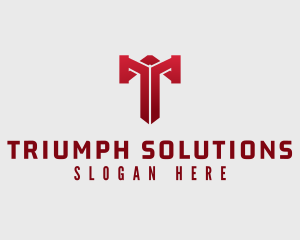 Hammer Repair Letter T logo design