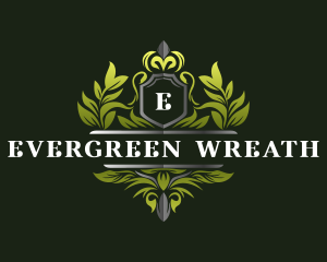 Leaf Shield Crest logo design