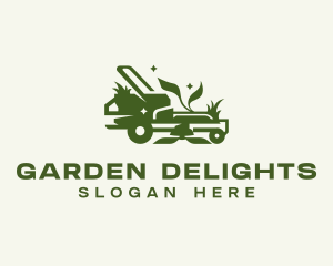 Lawn Mower Grass Cutter logo design