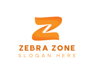 Orange Fire Letter Z logo design