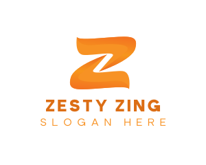 Orange Fire Letter Z logo design