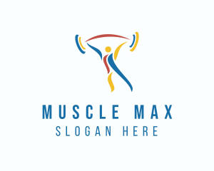 Bodybuilding Barbell Athlete logo