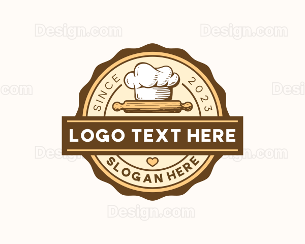 Toque Rolling Pin Bakery Logo