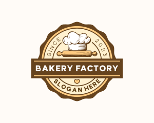 Toque Rolling Pin Bakery logo design