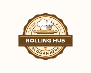 Toque Rolling Pin Bakery logo design