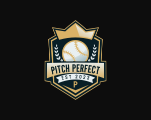 Baseball Sports League logo design